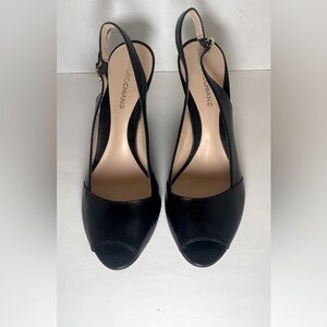 Arturo Chiang Open Toe Strap Black Sandal Size 8M